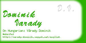 dominik varady business card
